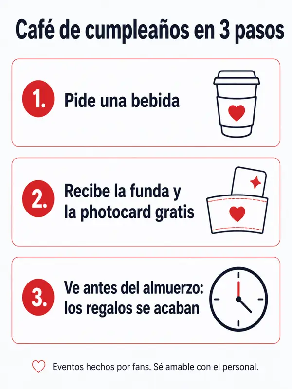 Los cafés de cumpleaños los organizan fans, no los miembros ni JYP.