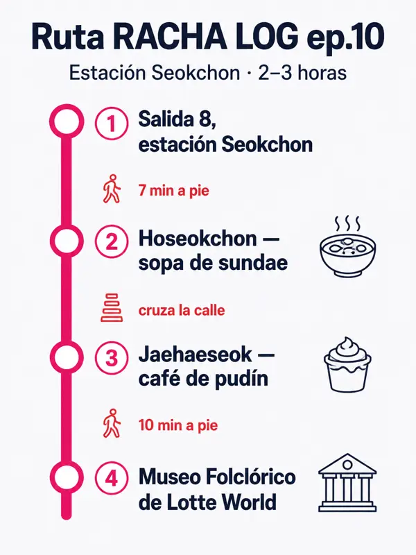 Mapa de la ruta: RACHA LOG ep.10 en Seokchon
