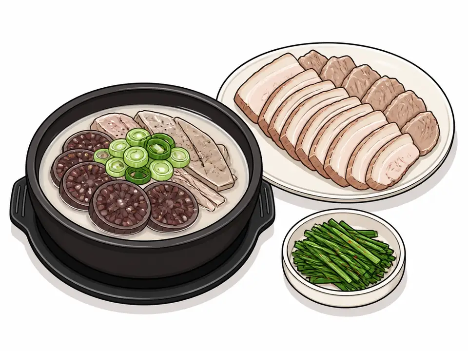 Hoseokchon（湖石村） — 血腸湯飯