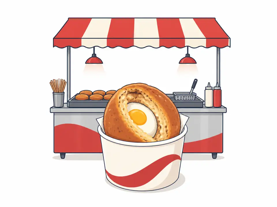Samchon Chicken & Eomma Jeonjip (egg hotteok) — Street food (hotteok)